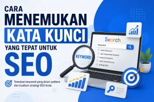 Thumbnail artikel tentang cara menemukan kata kunci yang tepat untuk meningkatkan performa SEO website.