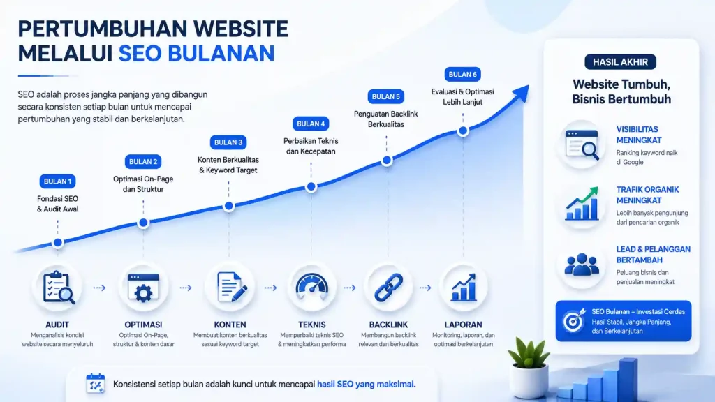 Pertumbuhan Website dengan Jasa SEO Bulanan